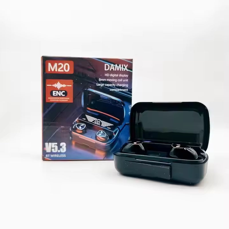 Hifi M20 TWS LED Wireless Headphones Earphones Auriculares Audifonos Smart Touch Control Stereo Waterproof Earbuds Headsets