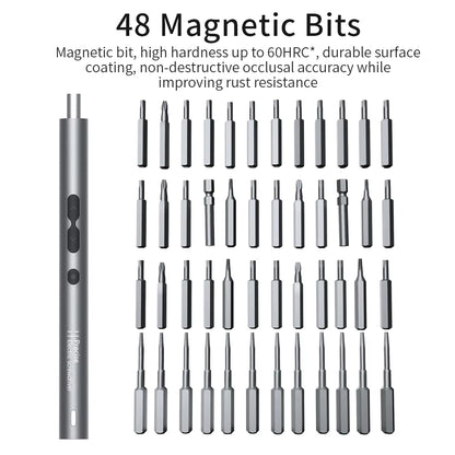 62 In1 New Product Rechargeable Smart Electric Screwdriver Set with 48 Screwdriver Bits PH00 Torx Etc. for Mobile Phones Cameras